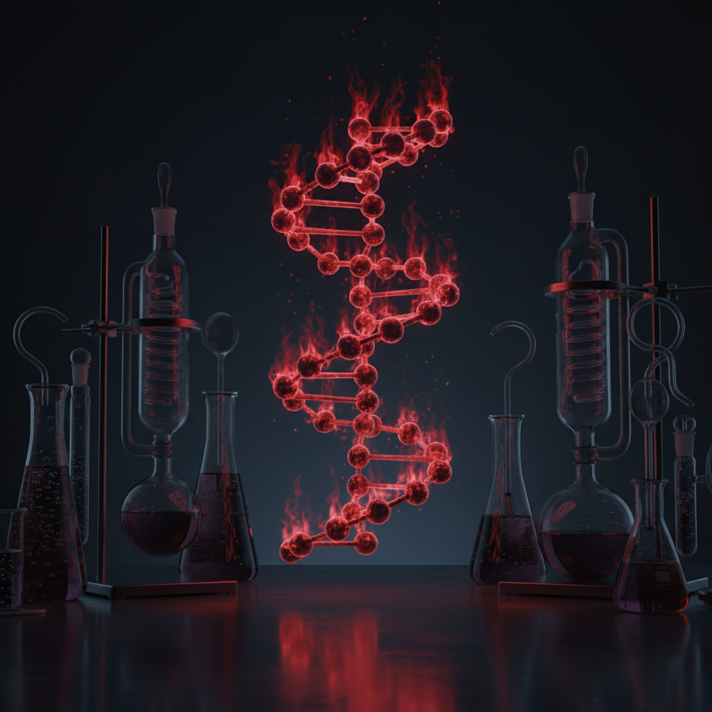 Structure moléculaire BPC-157 peptide de recherche laboratoire